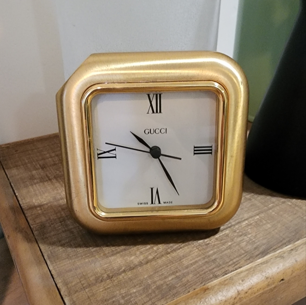 Vintage Gucci Desk Clock Circa 1980's